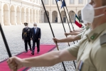 S.E. il Signor Sebastiàn Piñera Echenique, Presidente della Repubblica del Cile, al suo arrivo al Quirinale in occasione dell'incontro con il Presidente Sergio Mattarella