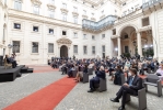 Il Presidente Sergio Mattarella nel corso del concerto promosso dalla Corte costituzionale nell’ambito della “Giornata mondiale dell’alfabetizzazione e della cultura” a conclusione del ciclo di Podcast “incontri”
