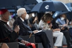 Il Presidente Sergio Mattarella nel corso del concerto promosso dalla Corte costituzionale nell’ambito della “Giornata mondiale dell’alfabetizzazione e della cultura” a conclusione del ciclo di Podcast “incontri”