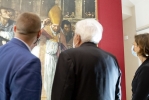 Pozzuoli - Il Presidente della Repubblica Sergio Mattarella in visita al Museo Diocesano 