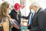 Pozzuoli - Il Presidente della Repubblica Sergio Mattarella nel corso dell'incontro con i ragazzi e le ragazze partecipanti al progetto "Puteoli Sacra"