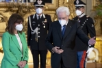 Il Presidente Sergio Mattarella con Katerina Sakellaropoulou, Presidente della Repubblica Ellenica, in occasione della XVI riunione del gruppo Arraiolos