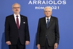 Il Presidente Sergio Mattarella con Egils Levits, Presidente della Repubblica di Lettonia, in occasione della XVI riunione del gruppo Arraiolos