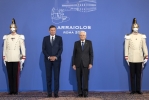 Il Presidente Sergio Mattarella con Borut Pahor, Presidente della Repubblica di Slovenia, in occasione della XVI riunione del gruppo Arraiolos