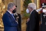 Il Presidente Sergio Mattarella con Sauli Niinistö, Presidente della Repubblica di Finlandia, in occasione della XVI riunione del gruppo Arraiolos