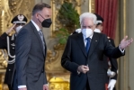 Il Presidente Sergio Mattarella con Andrzej Duda, Presidente della Repubblica di Polonia, in occasione della XVI riunione del gruppo Arraiolos