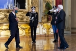 Il Presidente Sergio Mattarella con Marcelo Rebelo de Sousa, Presidente della Repubblica di Portogallo, in occasione della XVI riunione del gruppo Arraiolos