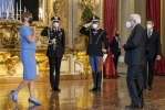 Il Presidente della Repubblica Sergio Mattarella con Kersti Kaljulaid, Presidente della Repubblica di Estonia, in occasione della XVI riunione del gruppo Arraiolos