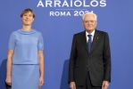 Il Presidente della Repubblica Sergio Mattarella con Kersti Kaljulaid, Presidente della Repubblica di Estonia, in occasione della XVI riunione del gruppo Arraiolos