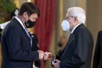 Il Presidente della Repubblica Sergio Mattarella con János Áder, Presidente della Repubblica di Ungheria, in occasione della XVI riunione del gruppo Arraiolos