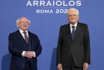 Il Presidente della Repubblica Sergio Mattarella con Michael D. Higgins, Presidente della Repubblica di Irlanda, in occasione della XVI riunione del gruppo Arraiolos