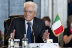 Il Presidente della Repubblica Sergio Mattarella in occasione della prima sessione dei lavori