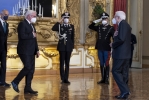 Il Presidente della Repubblica Sergio Mattarella con Frank-Walter Steinmeier, Presidente della Repubblica di Germania in occasione della XVI riunione del Gruppo Arraiolos