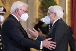 Il Presidente della Repubblica Sergio Mattarella con Frank-Walter Steinmeier, Presidente della Repubblica di Germania in occasione della XVI riunione del Gruppo Arraiolos