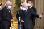 Il Presidente della Repubblica Sergio Mattarella con Frank-Walter Steinmeier, Presidente della Repubblica di Germania in occasione della XVI riunione del Gruppo Arraiolos