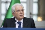 Il Presidente Sergio Mattarella nel corso delle dichiarazioni alla stampa
