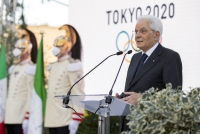 Intervento del Presidente Mattarella alla cerimonia della restituzione della bandiera da parte degli atleti italiani di ritorno dai Giochi Olimpici e Paralimpici di Tokyo 2020