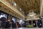 Il Presidente Sergio Mattarella in occasione dell'incontro con una delegazione del Consiglio delle Conferenze Episcopali d'Europa