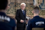 Il Presidente Sergio Mattarella rivolge il suo indirizzo di saluto in occasione dell'incontro con la Nazionale italiana di pallavolo femminile e maschile