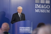 Il Presidente Sergio Mattarella all’inaugurazione del nuovo polo culturale “Imago Museum” 
