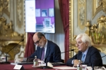 Il Segretario generale della Presidenza della Repubblica Ugo Zampetti e il Consigliere per la Stampa e la Comunicazione Giovanni Grasso nel corso della conferenza di presentazione di Quirinale Contemporaneo 2021