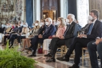 Il Presidente Sergio Mattarella nel corso dell'inaugurazione dell’edizione 2020-2021 della mostra “Quirinale contemporaneo”