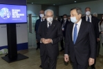 Il Presidente della Repubblica Sergio Mattarella con il Presidente del Consiglio Mario Draghi in occasione dell'evento "Youth4climate: Driving Ambition"