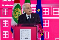 Il Presidente della Repubblica Sergio Mattarella in occasione della cerimonia di inaugurazione dell'anno accademico 2021-2022 dell’Università degli Studi di Milano-Bicocca