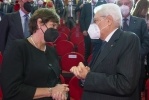 Il Presidente Sergio Mattarella con Maria Cristina Messa, Ministro dell’Università e della Ricerca, al termine della cerimonia per l’anno accademico 2021-2022 dell’Università degli Studi di Milano-Bicocca