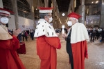 Il Presidente della Repubblica Sergio Mattarella con Paolo Andrei, Rettore dell’Università di Parma
