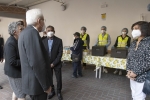 Il Presidente della Repubblica Sergio Mattarella alla mensa della Caritas di Parma 
