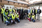 Il Presidente della Repubblica Sergio Mattarella e la Sig.ra Laura nel corso della visita alla mensa della Caritas di Parma 
