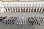 Gli onori militari nel Cortile d'Onore in occasione della Visita di Stato del Presidente della Repubblica d'Armenia Armen Sarkissian