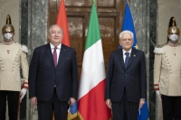 Il Presidente Sergio Mattarella e il Presidente della Repubblica d'Armenia Armen Sarkissian, in occasione della Visita di Stato 