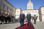 Il Presidente della Repubblica Sergio Mattarella con il Presidente della Repubblica d'Armenia Armen Sarkissian, al termine della visita di Stato
