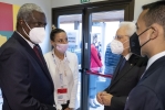 Il Presidente Sergio Mattarella con Moussa Faki Mahamat, Presidente della Commissione UA e Luigi di Maio Ministro degli Affari esteri e della Cooperazione internazionale, in occasione della Conferenza ministeriale “Incontri con l’Africa”