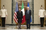 Il Presidente della Repubblica Sergio Mattarella con Nancy Pelosi, Speaker dei Rappresentanti della Camera degli Stati Uniti d’America
