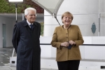 Il Presidente Sergio Mattarella accolto da Angela Merkel Cancelliera della Repubblica Federale di Germania, in occasione della visita Ufficiale 
