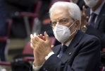 Il Presidente Sergio Mattarella in occasione della cerimonia di apertura dell’anno accademico delle scuole e degli istituti di formazione della Difesa 2021/2022