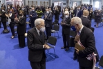 Il Presidente della Repubblica Sergio Mattarella saluta il Presidente della Regione Toscana Eugenio Giani, in occasione dell'inaugurazione dell'Anno Accademico dell'Università degli Studi di Pisa