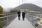 Il Presidente della Repubblica Sergio Mattarella e il Presidente della Repubblica di Slovenia, Borut Pahor, visitano il Ponte ciclo-pedonale di Salcano sull’Isonzo, nella Municipalità di Nova Gorica
