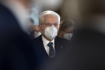 Il Presidente Sergio Mattarella in occasione della cerimonia di consegna delle insegne di Cavaliere dell’Ordine “Al Merito del Lavoro” ai Cavalieri del Lavoro nominati il 2 giugno 2020 e 2021