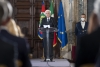  Mattarella interviene alla cerimonia Cavaliere dell’Ordine “Al Merito del Lavoro” ai Cavalieri del Lavoro nominati il 2 giugno 2020 e 2021