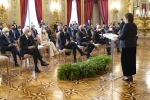 Il Presidente della Repubblica Sergio Mattarella durante la cerimonia del del 30° Anniversario dell'istituzione della Direzione Investigativa Antimafia
