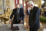 Il Presidente della Repubblica Sergio Mattarella durante la cerimonia del del 30° Anniversario dell'istituzione della Direzione Investigativa Antimafia
