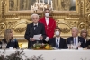 Il Presidente della Repubblica Sergio Mattarella durante il pranzo in occasione del G20