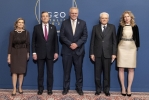 Il Presidente Sergio Mattarella e il Presidente del Consiglio Mario Draghi con i rappresentanti dei paesi partecipanti al G20