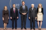 Il Presidente Sergio Mattarella e il Presidente del Consiglio Mario Draghi con i rappresentanti dei paesi partecipanti al G20