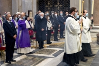 Il Presidente Sergio Mattarella alla celebrazione della Santa Messa in ricordo dell’accoglimento in Roma del feretro del Milite Ignoto