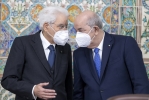 Algeri - Il Presidente della Repubblica Sergio Mattarella e il Presidente della Repubblica Algerina Democratica e Popolare Abdelmad-Jid Tebboune